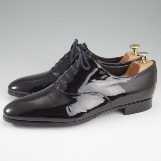 極美品★ジョンロブ 8.5E【貴重★CALISTO/カリスト/8695ラスト】プレーントゥ/パテントレザー/黒/メンズ/JOHN LOBB★l427