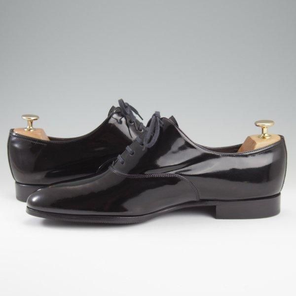極美品★ジョンロブ 8.5E【貴重★CALISTO/カリスト/8695ラスト】プレーントゥ/パテントレザー/黒/メンズ/JOHN LOBB★l427