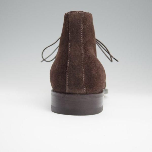 極美品★(伊)サントーニ SIZE 6【上級★グッドイヤーウェルテッド製法/チャッカーブーツ】13511/スエード/濃茶/メンズ/Santoni★l428