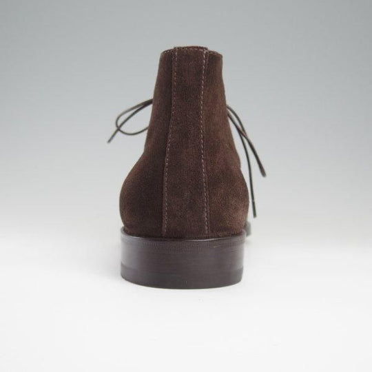 極美品★(伊)サントーニ SIZE 6【上級★グッドイヤーウェルテッド製法/チャッカーブーツ】13511/スエード/濃茶/メンズ/Santoni★l428