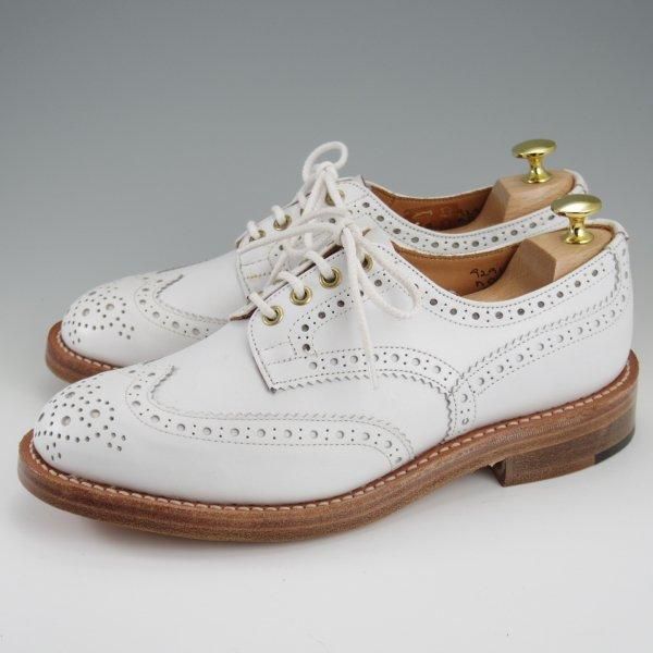 未使用★トリッカーズ SIZE 7.5【定価￥121,000-★BOURTON/バートン】M5633/カントリーシューズ/白/ホワイト/メンズ/Tricker's★l429