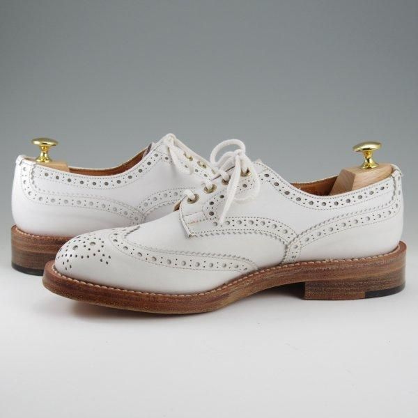 未使用★トリッカーズ SIZE 7.5【定価￥121,000-★BOURTON/バートン】M5633/カントリーシューズ/白/ホワイト/メンズ/Tricker's★l429