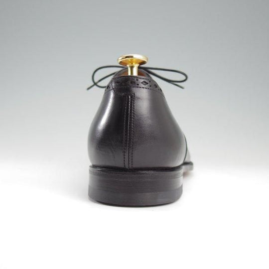 未使用★(伊)サントーニ SIZE 7.5【貴重★CLASSICOライン/クォーターブローグ】カーフ/黒/メンズ/Santoni★l430