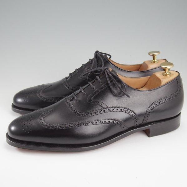 未使用★クロケット&ジョーンズ UK8.5/US9D【貴重★ブルックスブラザーズ別注/Peal&co】フルブローグ/カーフ/黒/Crockett&Jones★l431