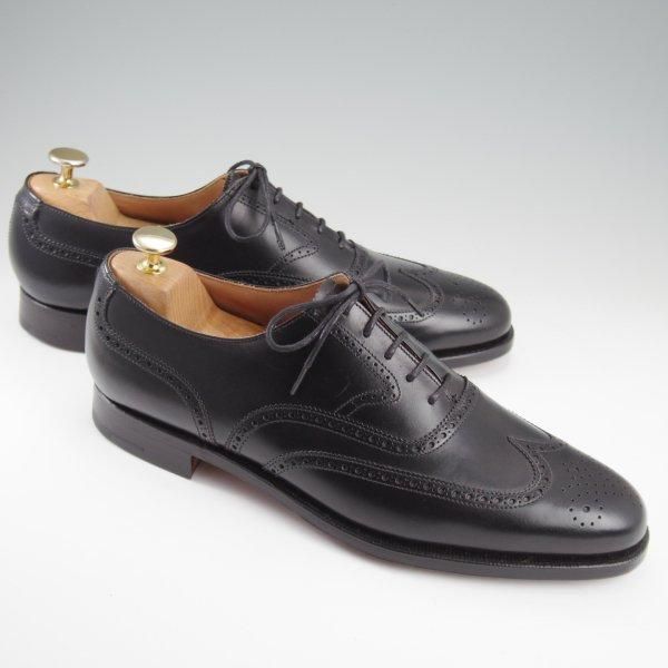 未使用★クロケット&ジョーンズ UK8.5/US9D【貴重★ブルックスブラザーズ別注/Peal&co】フルブローグ/カーフ/黒/Crockett&Jones★l431