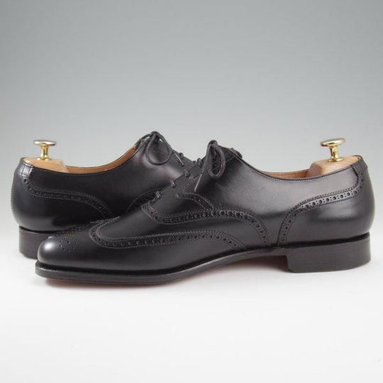 未使用★クロケット&ジョーンズ UK8.5/US9D【貴重★ブルックスブラザーズ別注/Peal&co】フルブローグ/カーフ/黒/Crockett&Jones★l431