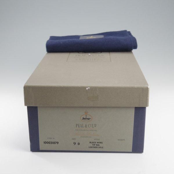 未使用★クロケット&ジョーンズ UK8.5/US9D【貴重★ブルックスブラザーズ別注/Peal&co】フルブローグ/カーフ/黒/Crockett&Jones★l431