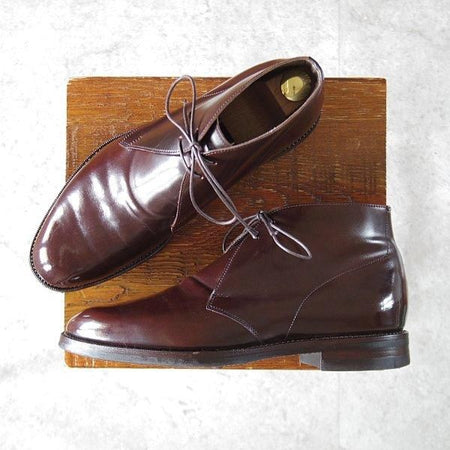 極上★Oriental/オリエンタル SIZE 6【モデル定価￥104,500-★コードバン仕様/ダイナイトソール】PATRICK/チャッカブーツ/赤茶★l432