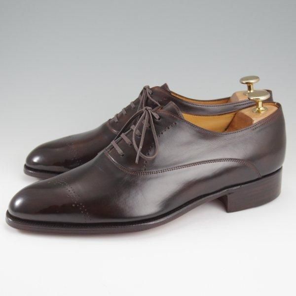 極美品★ジョンロブ 7E【ミュージアムカーフ風パティーヌ★ASCOT/オックスフォードシューズ】1105ラスト/濃茶/メンズ/JOHN LOBB★l433