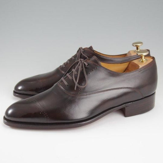 極美品★ジョンロブ 7E【ミュージアムカーフ風パティーヌ★ASCOT/オックスフォードシューズ】1105ラスト/濃茶/メンズ/JOHN LOBB★l433