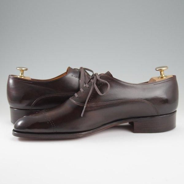 極美品★ジョンロブ 7E【ミュージアムカーフ風パティーヌ★ASCOT/オックスフォードシューズ】1105ラスト/濃茶/メンズ/JOHN LOBB★l433