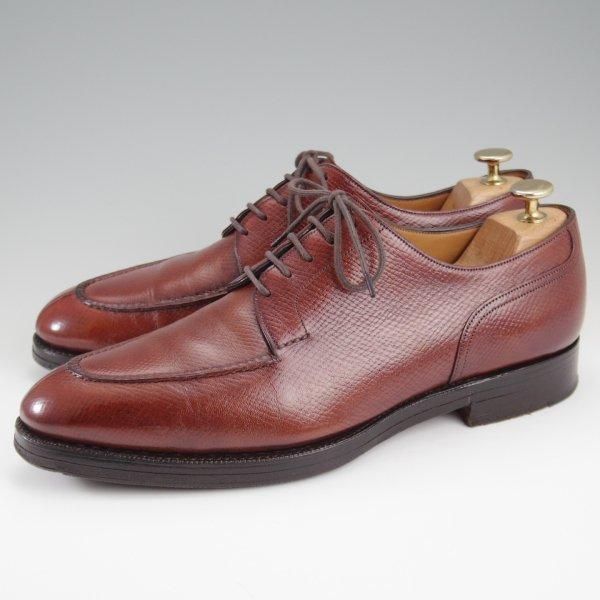 極上★(英)ガジアーノ&ガーリング 8F【貴重★EG/ドーバー似寄りモデル/純正ツリー付】STAMFORD/ハッチグレイン/Uチップ/タン/茶★l434