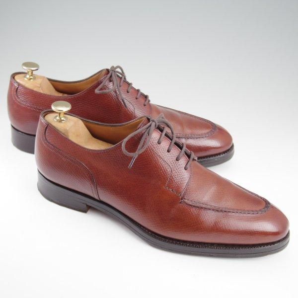 極上★(英)ガジアーノ&ガーリング 8F【貴重★EG/ドーバー似寄りモデル/純正ツリー付】STAMFORD/ハッチグレイン/Uチップ/タン/茶★l434