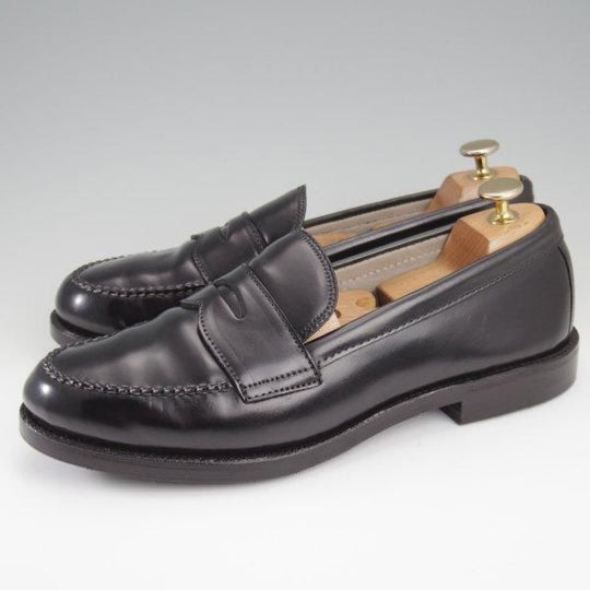 ほぼ未使用★オールデン 7.5E【現行定価18万円程度★コードバン仕様/9989】ヴァンラスト/コインローファー/黒/メンズ/ALDEN★l435