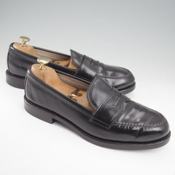 ほぼ未使用★オールデン 7.5E【現行定価18万円程度★コードバン仕様/9989】ヴァンラスト/コインローファー/黒/メンズ/ALDEN★l435