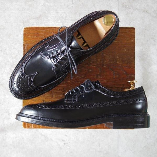 未使用★オールデン 7.5E【定価￥187,000-★コードバン仕様/バリーラスト/9751】ロングウイング/黒/メンズ/ALDEN★l437