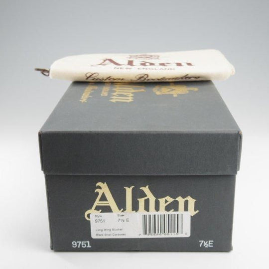 未使用★オールデン 7.5E【定価￥187,000-★コードバン仕様/バリーラスト/9751】ロングウイング/黒/メンズ/ALDEN★l437