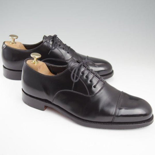 美品★(英)グレンソン 6.5F【上級★G-ONEライン/G1/ストレートチップ】ポリッシュレザー/黒/メンズ/GRENSON★l445