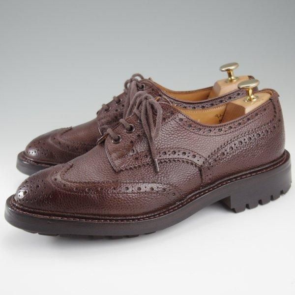 極上★トリッカーズ SIZE 7【定価￥121,000-★BOURTON/コマンドソール】バートン/フルブローグ/カントリーシューズ/濃茶/Tricker's★l450
