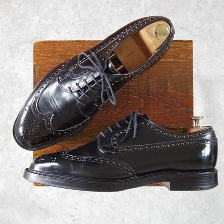 ★チャーチ 85F/UK8.5【旧チャーチ★ブックバインダーカーフ/GRAFTON/73ラスト】グラフトン/フルブローグ/黒/メンズ/Church's★l451