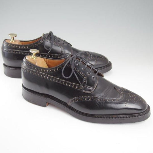 ★チャーチ 85F/UK8.5【旧チャーチ★ブックバインダーカーフ/GRAFTON/73ラスト】グラフトン/フルブローグ/黒/メンズ/Church's★l451