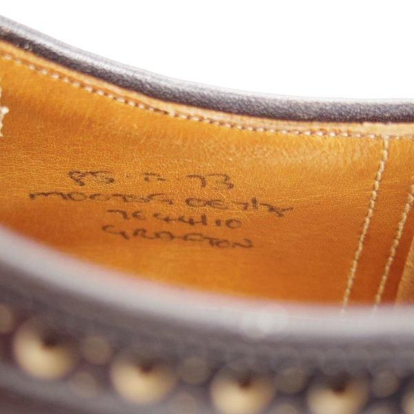 ★チャーチ 85F/UK8.5【旧チャーチ★ブックバインダーカーフ/GRAFTON/73ラスト】グラフトン/フルブローグ/黒/メンズ/Church's★l451