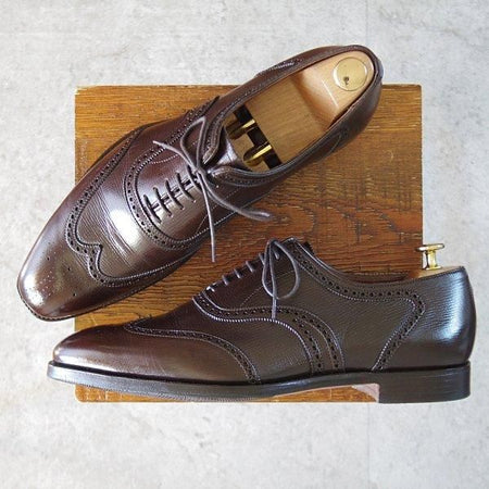 極上★クロケット&ジョーンズ 9E【ハンドグレードライン★HAMPTON 2/ハンプトン】367ラスト/フルブローグ/濃茶/Crockett&Jones★l455