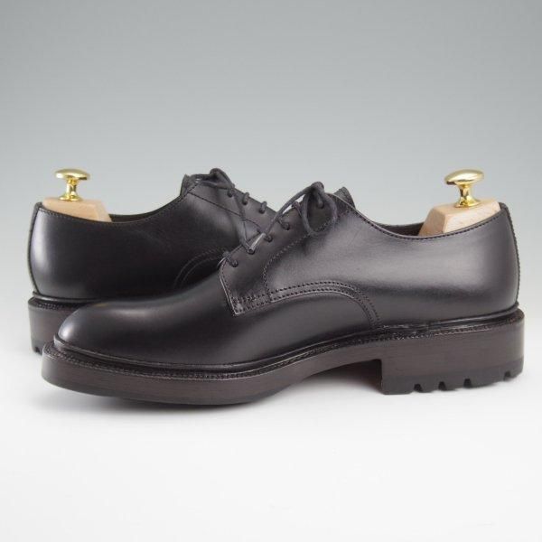 未使用★(スペイン製)カルミナ SIZE 5.5【定価￥83,600-★プレーントゥ/80501】CALVIAラスト/カーフ/黒/メンズ/CARMINA★l456