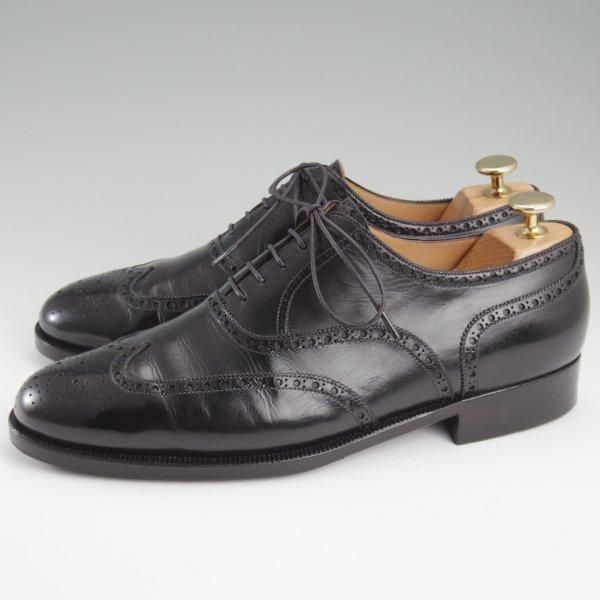 ★(伊)シルヴァノ・ラッタンジ SIZE 7.5【ハンドソーンウェルテッド製法★フルブローグ】カーフ/黒/メンズ/Silvano Lattanzi★l461