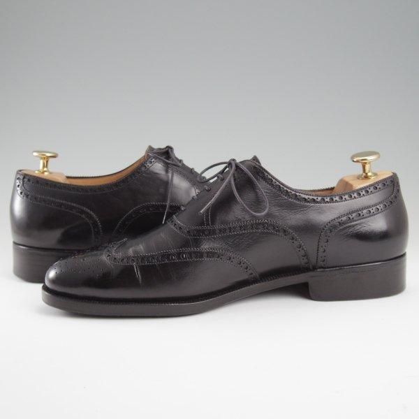 ★(伊)シルヴァノ・ラッタンジ SIZE 7.5【ハンドソーンウェルテッド製法★フルブローグ】カーフ/黒/メンズ/Silvano Lattanzi★l461