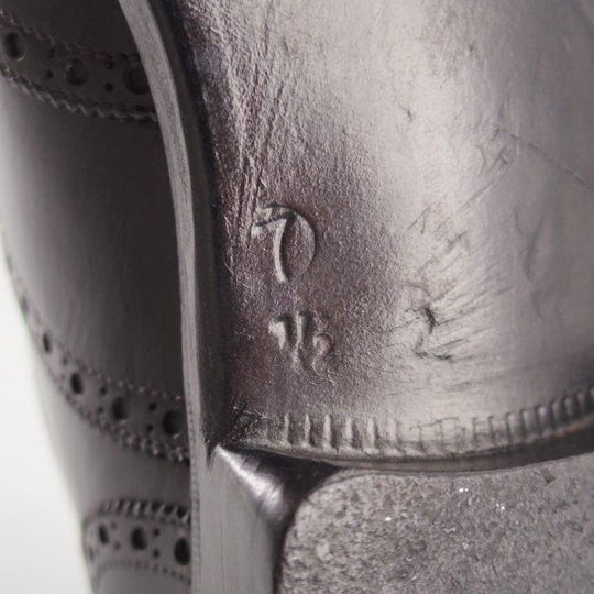 ★(伊)シルヴァノ・ラッタンジ SIZE 7.5【ハンドソーンウェルテッド製法★フルブローグ】カーフ/黒/メンズ/Silvano Lattanzi★l461