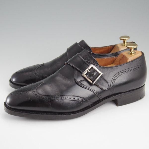 美品★チャーチ 75F/UK7.5【旧チャーチ★73ラスト/モンクストラップ/3都市ロゴ】CLARENDON/カーフ/黒/メンズ/Church's★l463