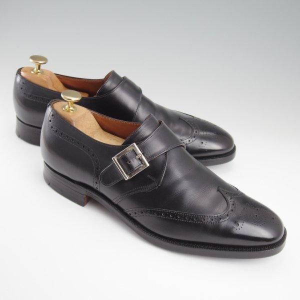 美品★チャーチ 75F/UK7.5【旧チャーチ★73ラスト/モンクストラップ/3都市ロゴ】CLARENDON/カーフ/黒/メンズ/Church's★l463