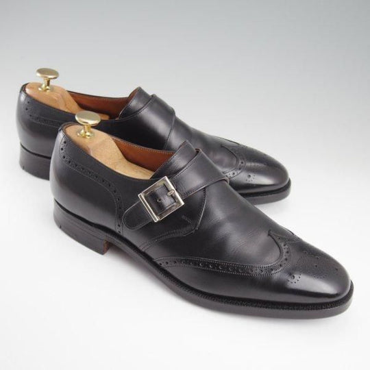 美品★チャーチ 75F/UK7.5【旧チャーチ★73ラスト/モンクストラップ/3都市ロゴ】CLARENDON/カーフ/黒/メンズ/Church's★l463