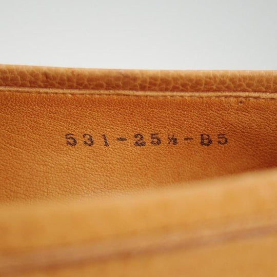 未使用★銀座ヨシノヤ SIZE 25.5【小笠原シューズ製★コインローファー/薄茶】スリッポン/ヌバック/メンズ/Ginza Yoshinoya★l470