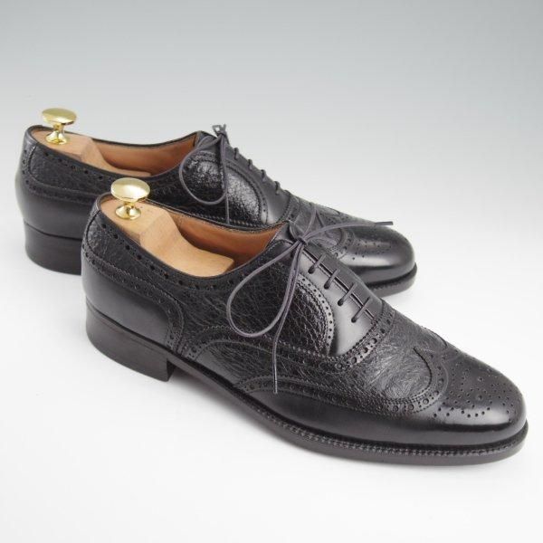 銀座ヨシノヤ ハンドソーンウェルテッド製法 ストレートチップ 九分仕立て 黒 銀座ヨシノヤ SIZE 25.5【ハンドソーンウェルテッド製法/黒