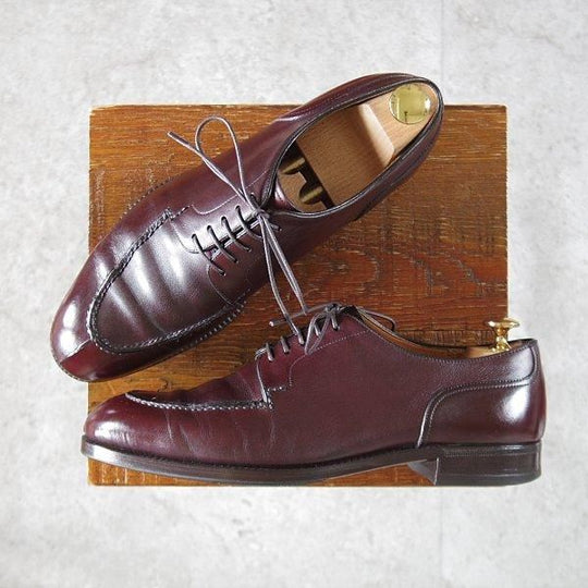 極上★銀座ヨシノヤ SIZE 25.5【小笠原シューズ製★ハンドソーンウェルテッド製法/EG/ドーバー似寄モデル】Uチップ/カーフ/赤茶★l473