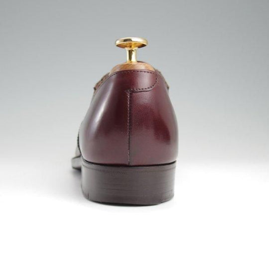 極上★クロケット&ジョーンズ 7.5E【貴重★(英)ポールセンスコーン別注/Poulsen Skone】サイドエラスティック/赤茶/Crockett&Jones★l474