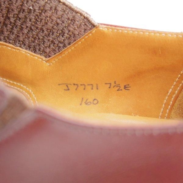 極上★クロケット&ジョーンズ 7.5E【貴重★(英)ポールセンスコーン別注/Poulsen Skone】サイドエラスティック/赤茶/Crockett&Jones★l474