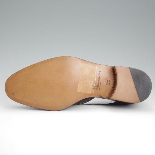 未使用★(伊)MORESCHI/モレスキー SIZE 7.5【★スペクテイターシューズ/フルブローグ】カーフ/白×黒/メンズ★l475