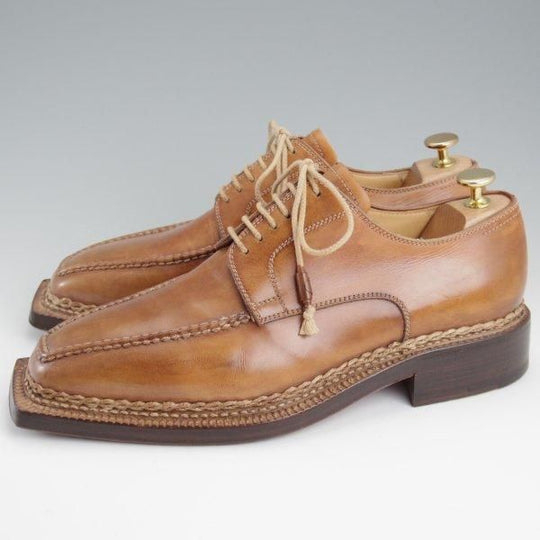 極上★(伊)ブランキーニ・カルツォレリア SIZE 8.5【高額★ノルベジェーゼ製法/純正シューツリー付】Uチップ/STEFANO BRANCHINI★l476