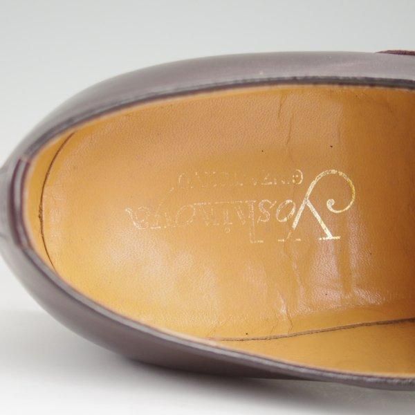 極上★銀座ヨシノヤ SIZE 25.5【小笠原シューズ製★ハンドソーンウェルテッド製法/プレーントゥ】Vフロント/濃茶/Ginza Yoshinoya★l477