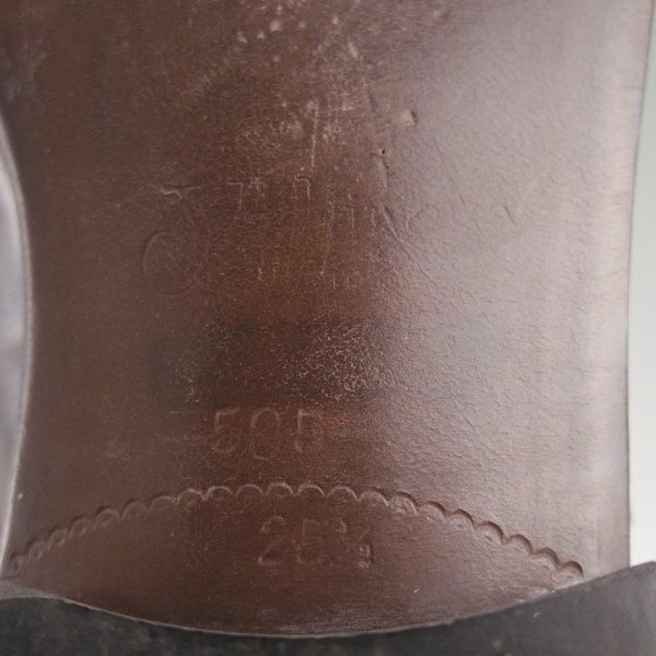 極上★銀座ヨシノヤ SIZE 25.5【小笠原シューズ製★ハンドソーンウェルテッド製法/プレーントゥ】Vフロント/濃茶/Ginza Yoshinoya★l477