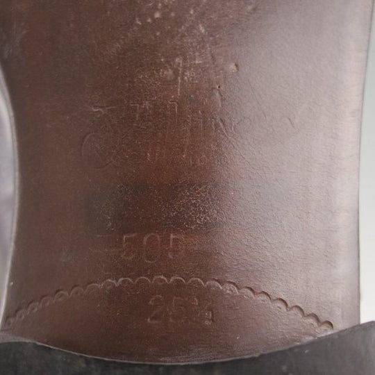 極上★銀座ヨシノヤ SIZE 25.5【小笠原シューズ製★ハンドソーンウェルテッド製法/プレーントゥ】Vフロント/濃茶/Ginza Yoshinoya★l477