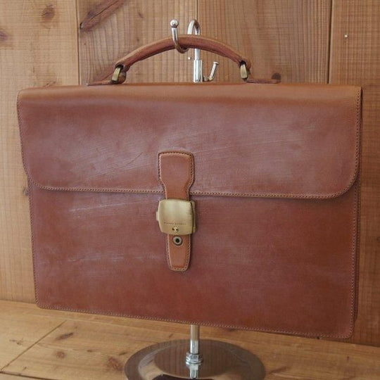 極美品★ダンヒル/dunhill【貴重★ブライドルレザー仕様/ブリーフケース】メンズ/ビジネス/バッグ/茶/革/鞄★N5906