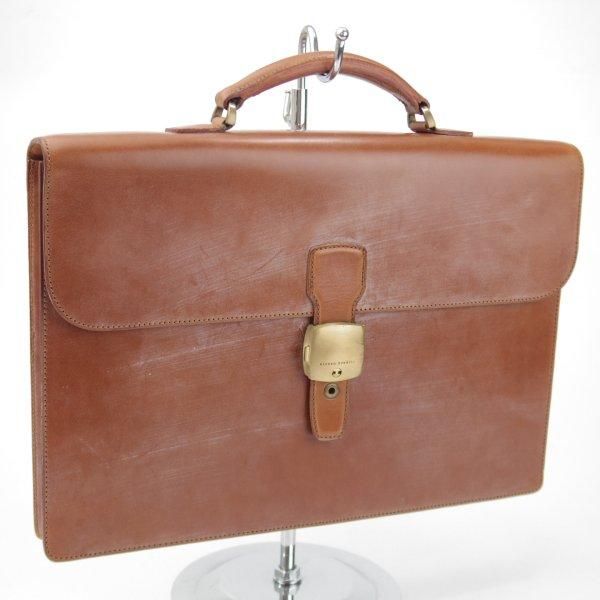 極美品★ダンヒル/dunhill【貴重★ブライドルレザー仕様/ブリーフケース】メンズ/ビジネス/バッグ/茶/革/鞄★N5906