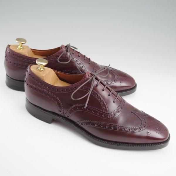 極上★チャーチ UK7.5程度/80D【旧チャーチ★73ラスト/フルブローグ】3都市ロゴ/カーフ/赤茶/メンズ/Church's★l479