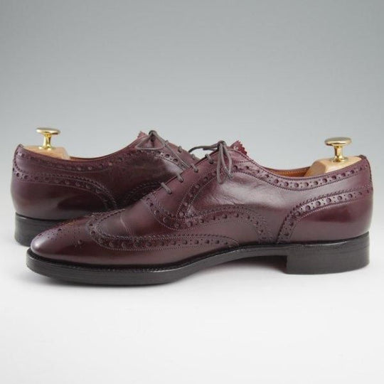 極上★チャーチ UK7.5程度/80D【旧チャーチ★73ラスト/フルブローグ】3都市ロゴ/カーフ/赤茶/メンズ/Church's★l479