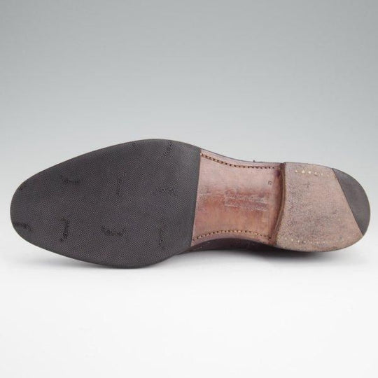 極上★チャーチ UK7.5程度/80D【旧チャーチ★73ラスト/フルブローグ】3都市ロゴ/カーフ/赤茶/メンズ/Church's★l479