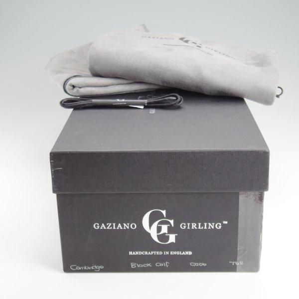 未使用★(英)ガジアーノ&ガーリング 7.5E【★CAMBRIDGE/ケンブリッジ/GG06ラスト】パンチドキャップトゥ/カーフ/黒/GAZIANO&GIRLING★l481
